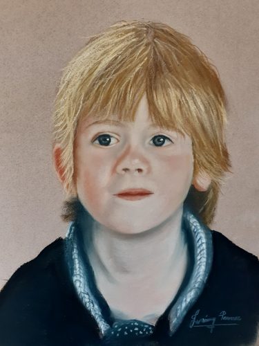 Irving, Portrait of Oscar, pastels.